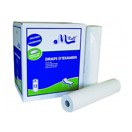 DRAPS D'EXAMENS 150 FMTS 50X38CM OUATE BLANCHE 80% 2PLIS LISSE