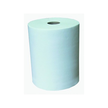 ESSUIE-MAINS LAIZE 20CM 90 mS EN CONTINU PURE CELL. BLANCHE GAUFRÉ COLLÉ MANDRIN 39MM