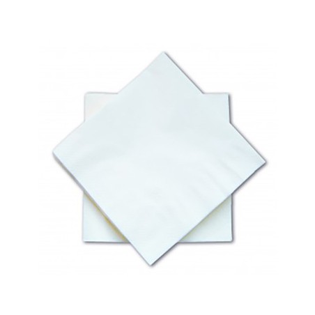 SERVIETTES BLANCHES FORMATS 30X30CM 2 PLIS PURE CELLULOSE LISSE
