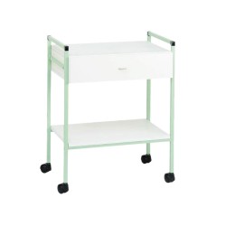 GUÉRIDON LAQUÉ + TIROIRS